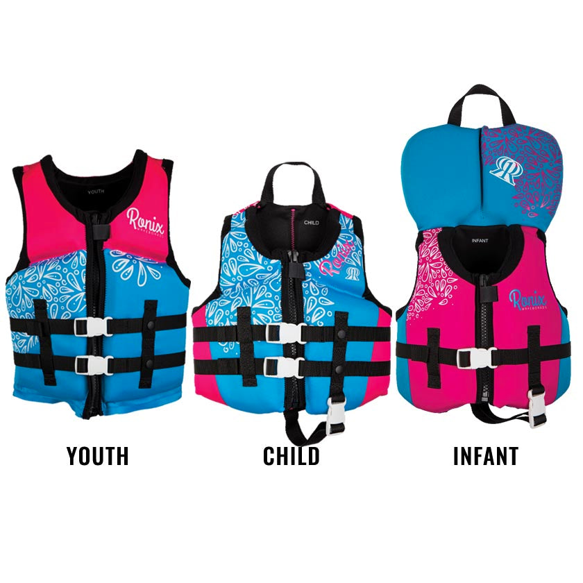 2022 Ronix August CGA Life Vest Pink/Blue - Youth/Child/Infant