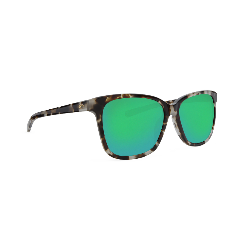 Costa May - Green Mirror Polarized Glass 580 Lens - Shiny Tiger Cowrie Frame